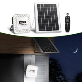 WONYO 2600 Lumens 55LED Solar Flood Light, Split Solar Outdoor Lights with Remote Control, IP65 Waterproof Solar Powered Security Flood Light 10000mAh for Yard Patio Garage Barn (Radar Sensor)