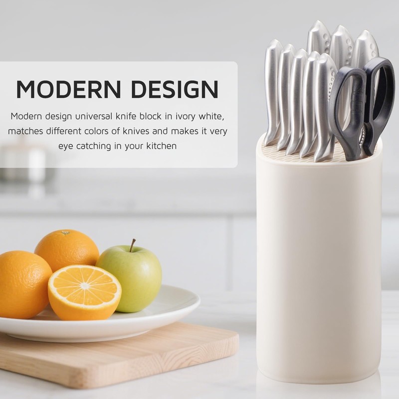 Universal Knife Block Holder for Kitchen, WELLSTAR Knife Stand without