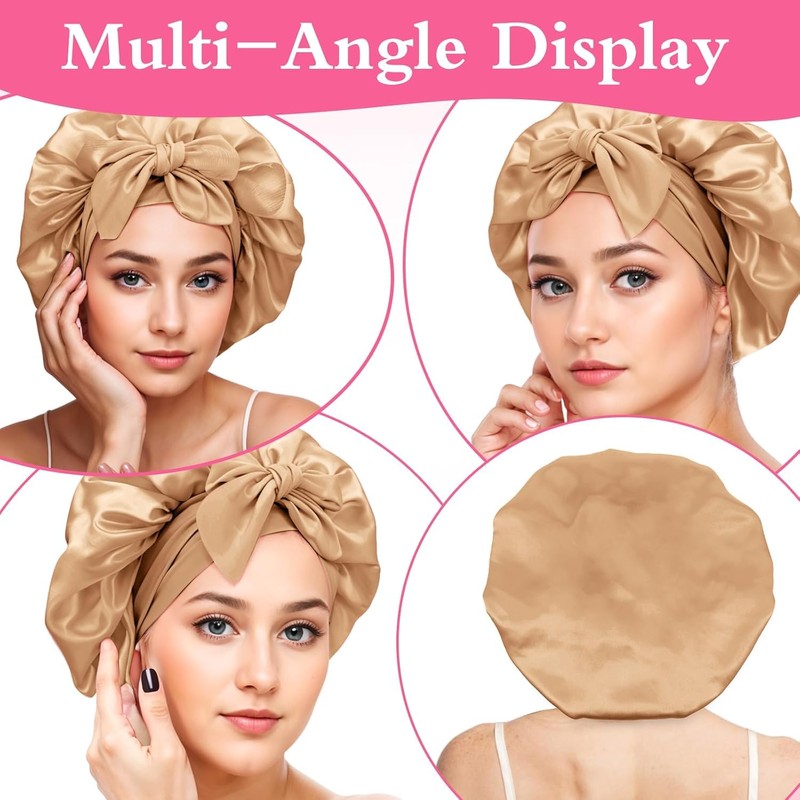 LONEOURS Capó De Satén, Gorros De Seda para Dormir para