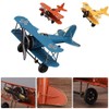 Vintage Metal Plane Crafts Retro Aircraft Model Biplane Aircraft Ornaments