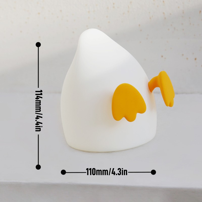 Cartoon Duck Night Light USB Rechargeable Silicone Pat Night Light
