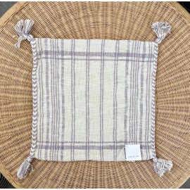 Serena & Lily NEW Serena & Lily Ridge Stripe Pillow Cover (22” SQ)-Lavender Purple