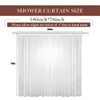 zokyer Clawfoot Tub Shower Curtain Wrap Around Round 180x70 Inch