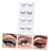 Beavorty 4 Pairs Glitter Sequins False Eyelashes Set for Christmas