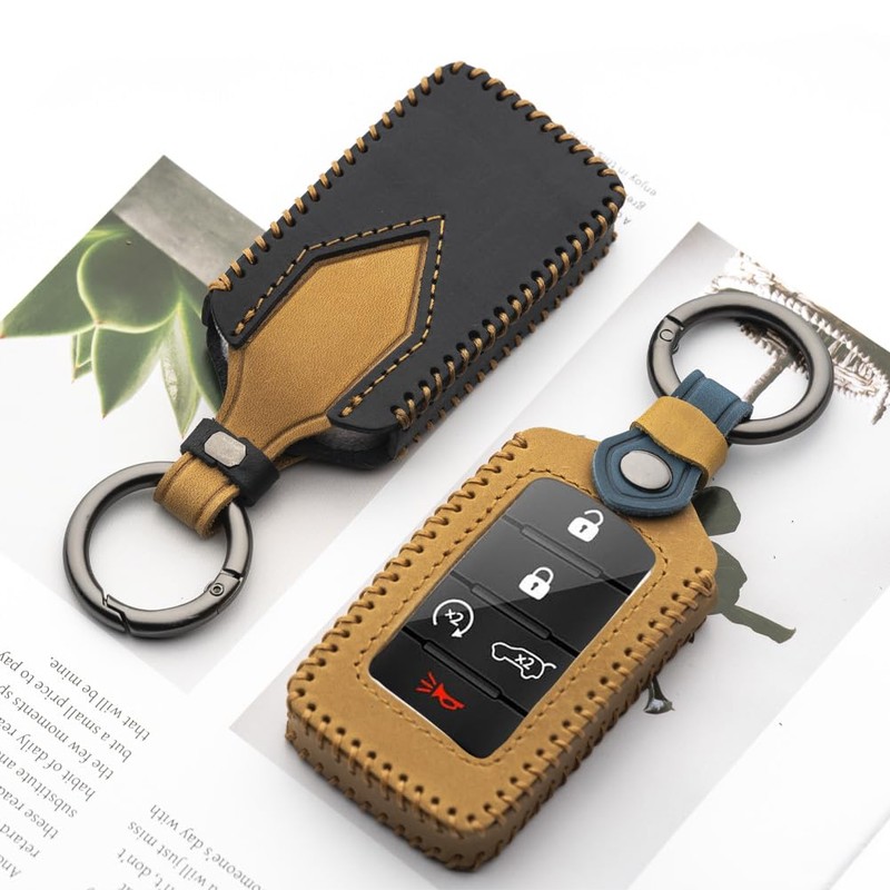WTSHOPME Key Fob Cover Compatible with Dodge Ram Crazy Horse