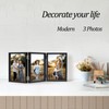 Triple 4x6 Photo Frame Hinged Folding Wood Picture Frame with
