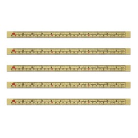 WIN TAPE Pack of 5pcs 12 Inches 30 Centimeters Short Adhesive Tape Sticky Measuring Tape Ruler Self-Adhesive Tape Measure (Right to Left - Inches/CM)