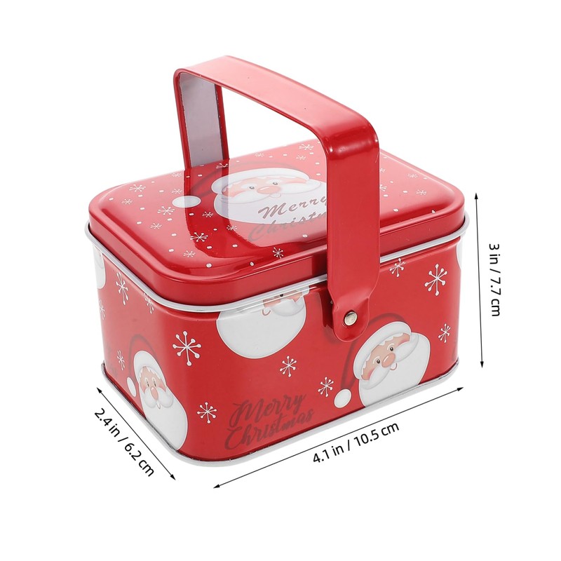 LABRIMP Holiday Decorative Tin Cookie Tins Lids Christmas Treat Magnetic
