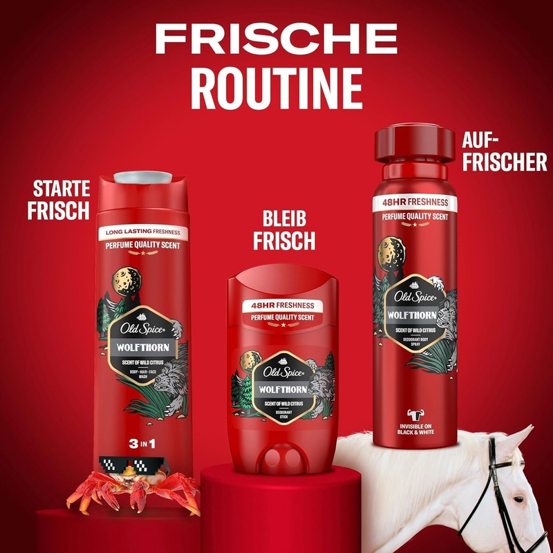 Old Spice Wolfthorn Deo Stick für Männer, 6x 50ml, 48H