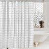 [Fool Love] DT166 grid pattern waterproof bathroom shower curtain (150x180cm)