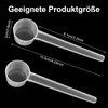 6 Pieces Measuring Spoons, Plastic Dosing Spoons with Scale Ladle,