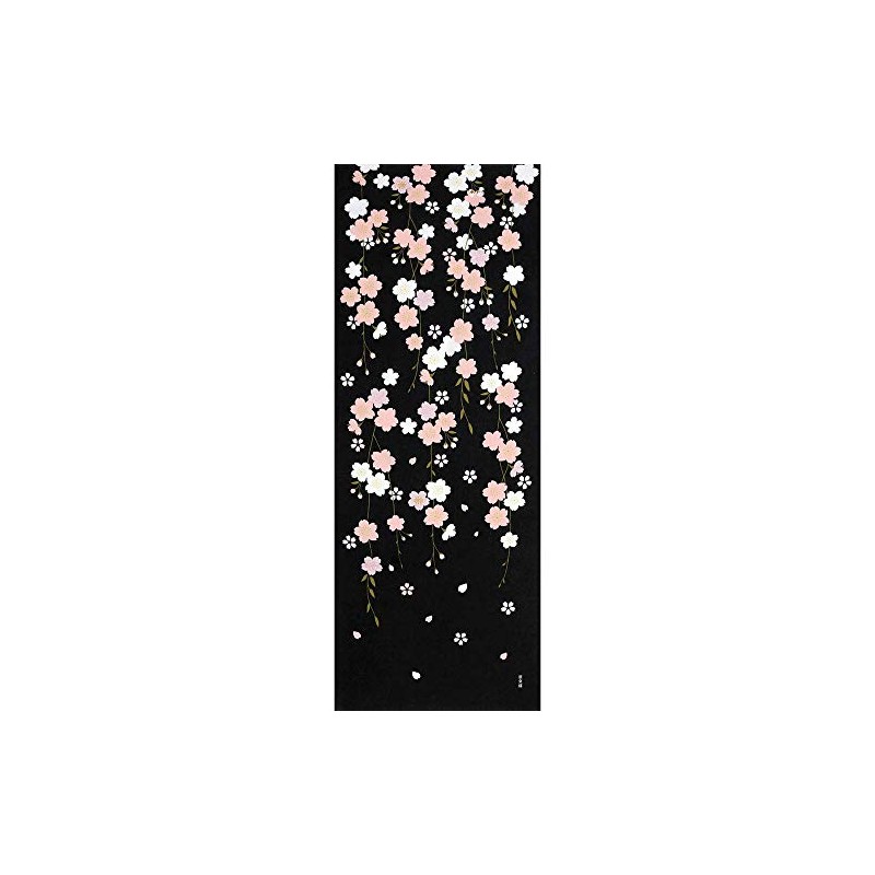 Tenugui (Japanese Cherry Blossom) with Hanging Branches