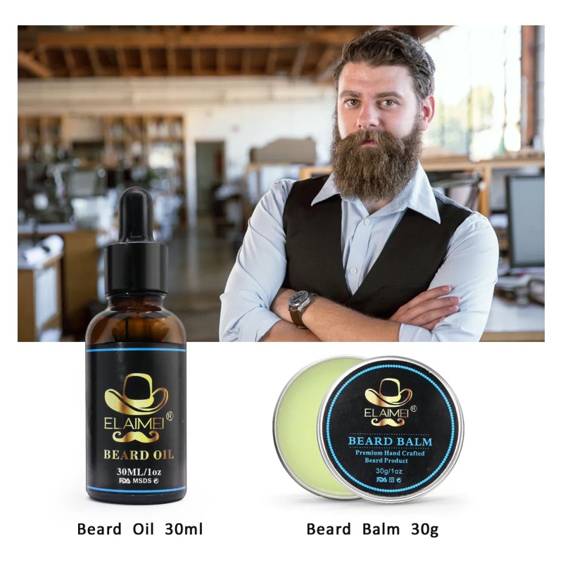 Kit Cuidado Barba Hidrata Y Nutre Mejora Textura No Grasoso