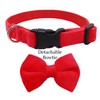 WDPAWS Dog Collar with Bowtie Soft Velvet Material with Quick
