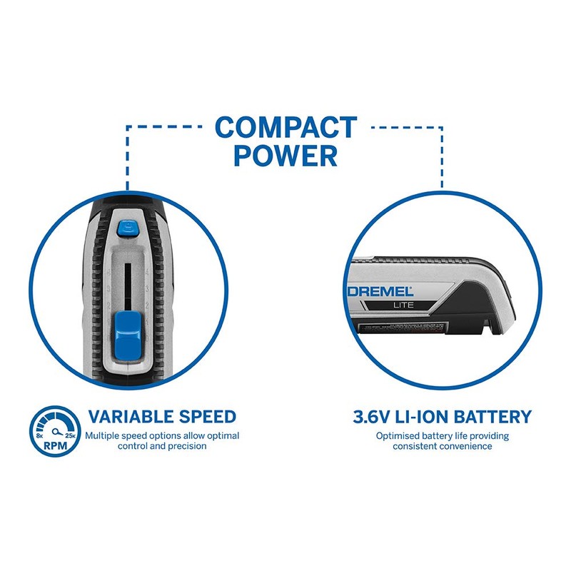 Dremel Lite 7760 Cordless Rotary Tool Li-Ion 3.6 V Multi