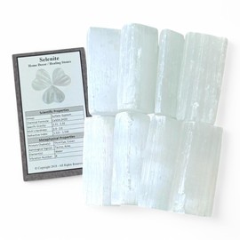 Pachamama Essentials Selenite Healing Stone - Crystal Stick for Healing, Reiki & Metaphysical Energy Drawing (2"-2.5" Long) (10, Stick)