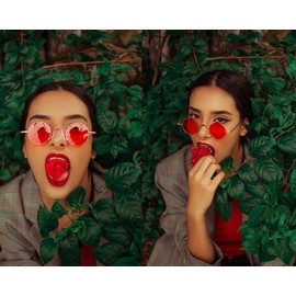 SORVINO Retro Small Round Sunglasses for Men Women Vintage Style Metal Frame