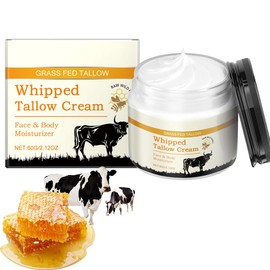 A-life Tallow and Honey Balm，Face Moisturizer Cream Grass-Fed Beef Tallow Cream with Raw Honey Deep Moisturizing Smooth Skin