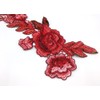 Honbay 2 pares de parches bordados de flores de rosas