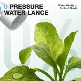 Diivoo 16 Inch Water Wand for Garden Hose Heavy Duty,Hose Wand 1000 Holes with Thumb Shut Off Control,Metal Garden Wand for Watering Plants,Hanging Baskets,Flowering,Seeding,in Garden and Lawn