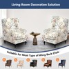 NILUOH Wing Chair Slipcovers 2 Pieces Stretch Spandex Wingback Chair