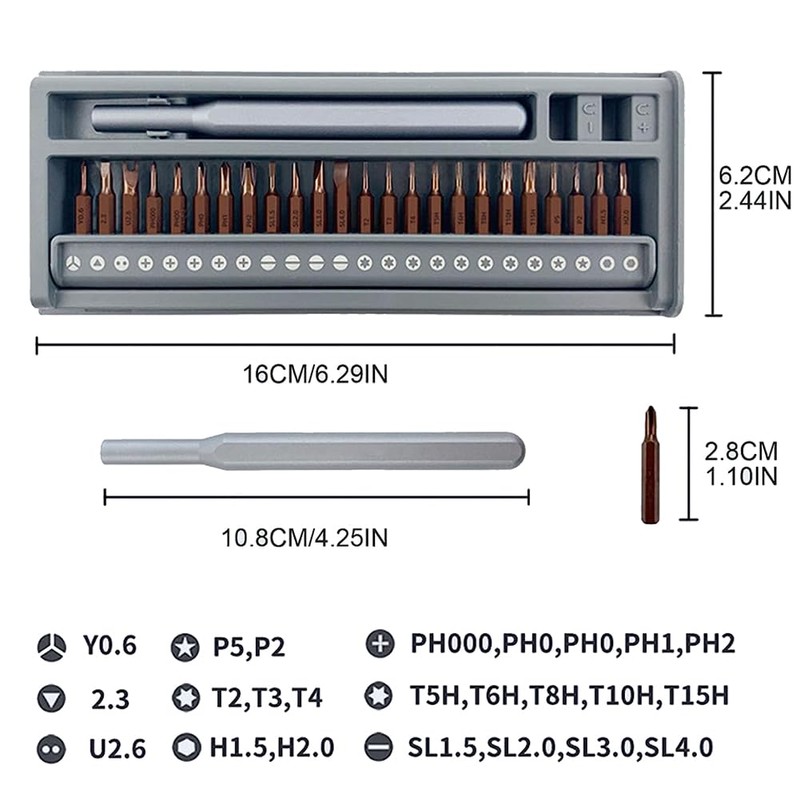 Bestgle 26 in 1 Precision Screwdriver Set, Mini Screwdriver Set