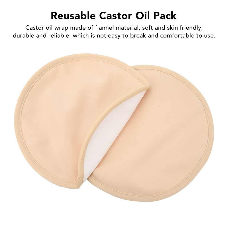 4pcs Castor Oil Packs Set Prevent Leakage Adjust Strap Reusable