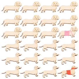 NBEADS 24 Pcs 2 Styles Wooden Animals Floss Bobbins, 2 Sizes Front and Side Dog Shaped Cross Stitch Bobbin Pet Theme Embroidery Thread Cards Winding Board for DIY Sewing Storage