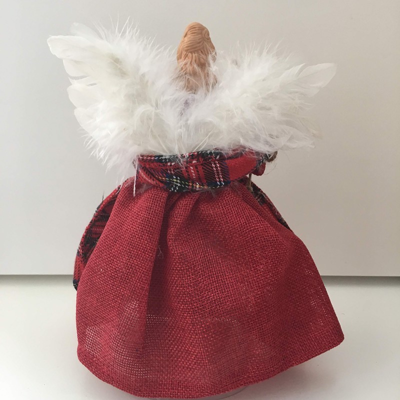 Premier CHRISTMAS ANGEL TREE TOPPER - Red Dress Tartan Shawl