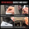 SMAPHY Matte Black Rim Touch Up Paint, Wheel Scratch Repair