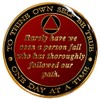 Sobriety Chip AA Bill & Bob Red Triplate (13 Year)