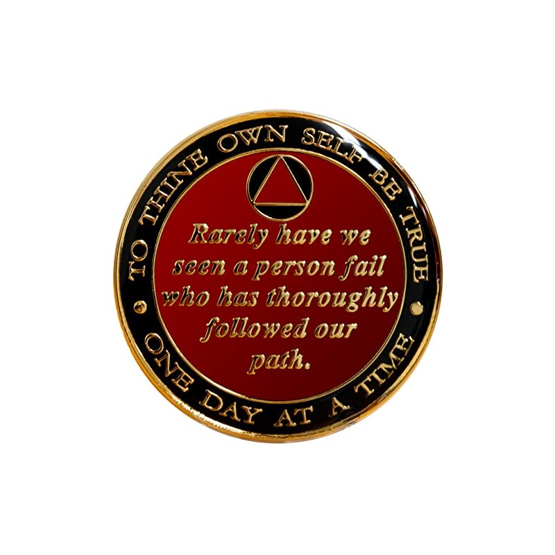 Sobriety Chip AA Bill & Bob Red Triplate (13 Year)