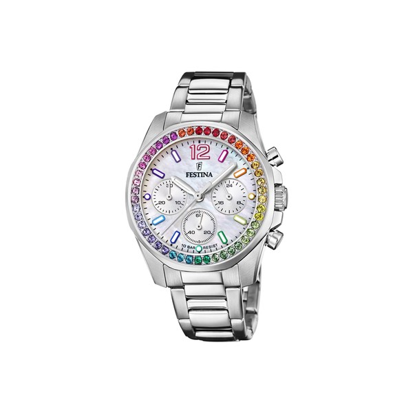 Festina Damen Analog Quarz Uhr mit Edelstahl Armband F20606/2