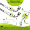 Mofun 66.75" Stainless Steel Hydraulic Front Brake Line Kit Non-ABS