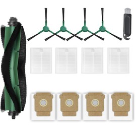 JoyBros Replacement Parts Accessories for iRobot Roomba Combo Essential Vac 2 Q0520 1 Main Brush Rollers, 4 Hepa Filters, 4 Side Brushes, 4 Dust Bags,1 Brush Cleaning Tool