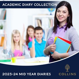Collins Standard Desk Diary 2023-24 A5 Week to View Mid Year FSC Mix Paper for School, College or University, July 2023 to July 2024, Red - 38M.15-2324 10