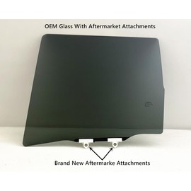 OEM With Aftermarket Attachments Tempered Driver Left Side Rear Door Window Glass Compatible with Toyota Tacoma Crew Cab Pickup 2024-2025 Models