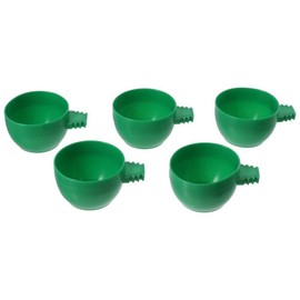 couponhub New Bird Parrot Pigeons Hamster Pet Cage Aviary Water Food Bowl Feeder Plastic Round Water Cup Hanging Drinking Feeding Bowl-5pcs