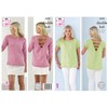 King Cole 5370 Knitting Pattern Womens Tops in Cotton Top
