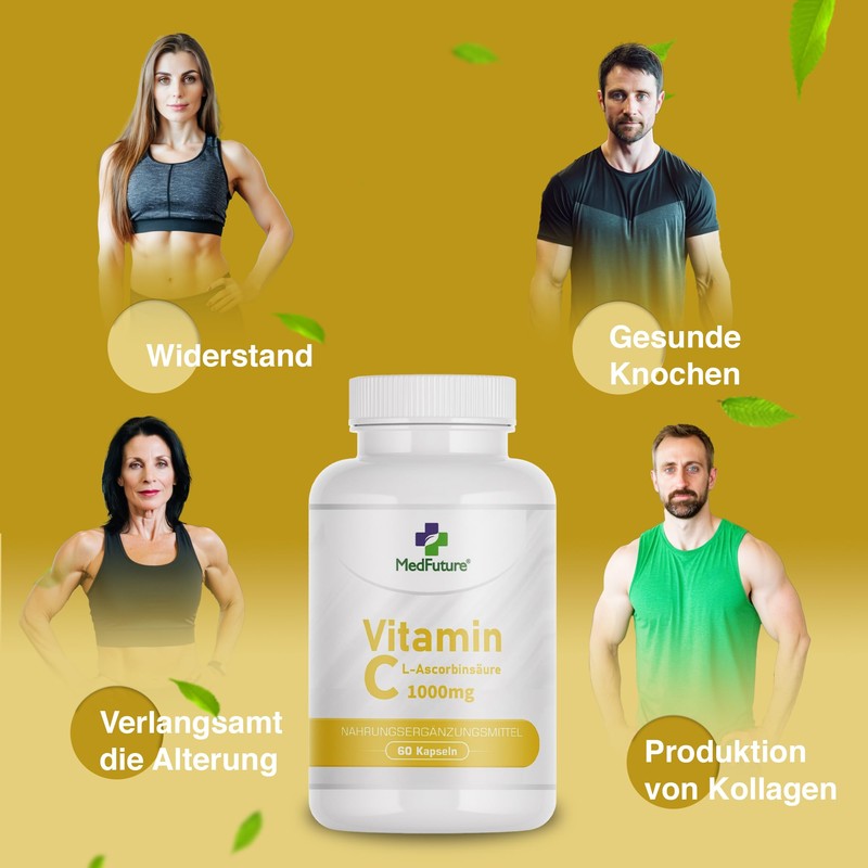 Vitamin C 1000 mg - High Dose - 60 Capsules