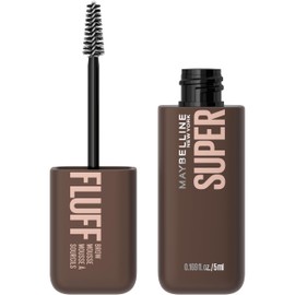Maybelline Superfluff Volumizing Brow Mousse, All Day Tinted Brow Gel For Soft Full Brows, Deep Brown, 1 Count