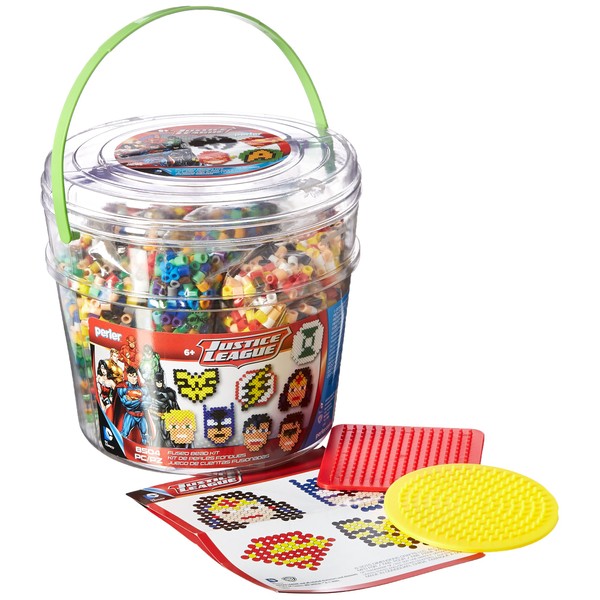 Perler Beads Justice League Fuse Bead Bucket Craft Activity Kit, 8504 pcs