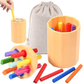 LETTERASHQP Colour Sorting Toy Sorting Game from 1 Year Wooden Educational Toy from 1 Year Colours Sorting Game Toy Sensory Toy