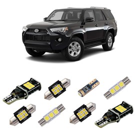 iBrightstar Kit de bombillas LED Canbus superbrillantes de repuesto para luces interiores Toyota 4Runner 2006-2021 + luces de matrícula + luces de carga + luces de marcha atrás, xenón blanco