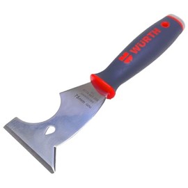 Würth Professional Stainless Steel Multifunctional Scraper 75 mm with Impact Cap, Paint Scraper, Spatula, Universal Spatula 0714663355