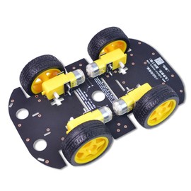 Smart Robot Car Kit, DIY Car Kit, Robot Chassis with 4 Wheels and TT DC Gear Motor for Raspberry Pi/Jetson Nano/UNO R3/Mega 2560, YonPhsy Robot Car Chassis