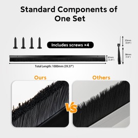 3 Pack Retsun Door Brush Sweep, 1.5 in x 39.37 in, 9.8ft Total