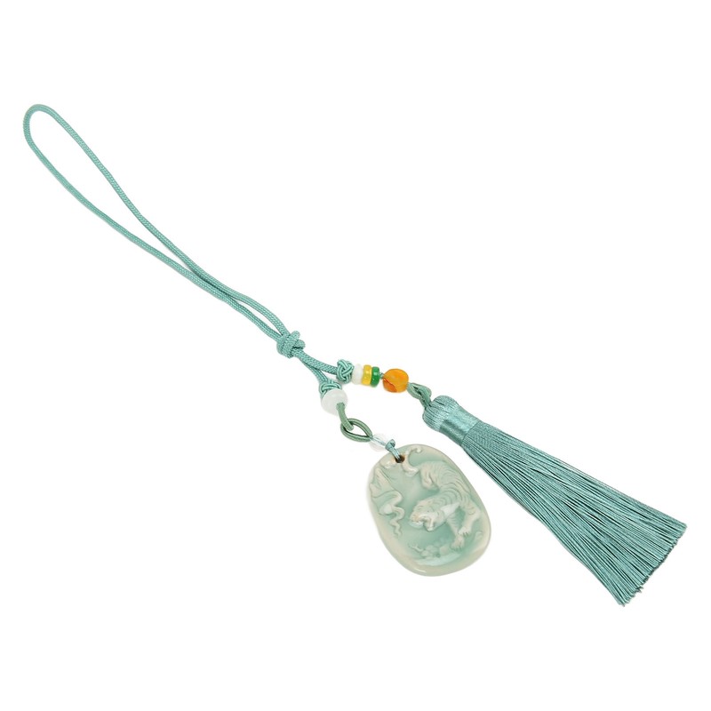 Tassel Pendant Chinese Zodiac Pattern DIY Porcelain Beads Light Weight