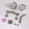 KAPHOME Double Shower Head with Shower Shut-Off Valves,2 Shower Head