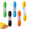 LAIYORA 10Pcs Steel Corn Skewers & Holders 5 Colours for